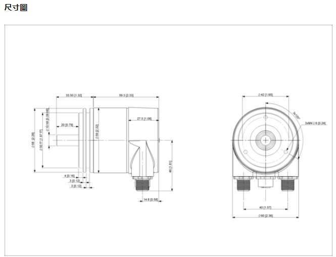 旋轉編碼器尺寸圖 旋轉編碼器尺寸圖