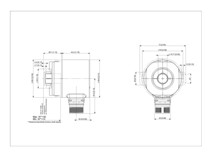 SSI多圈編碼器尺寸圖 SSI多圈編碼器尺寸圖