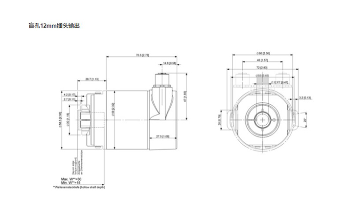 RCM58EC盲孔12mm RCM58EC盲孔12mm
